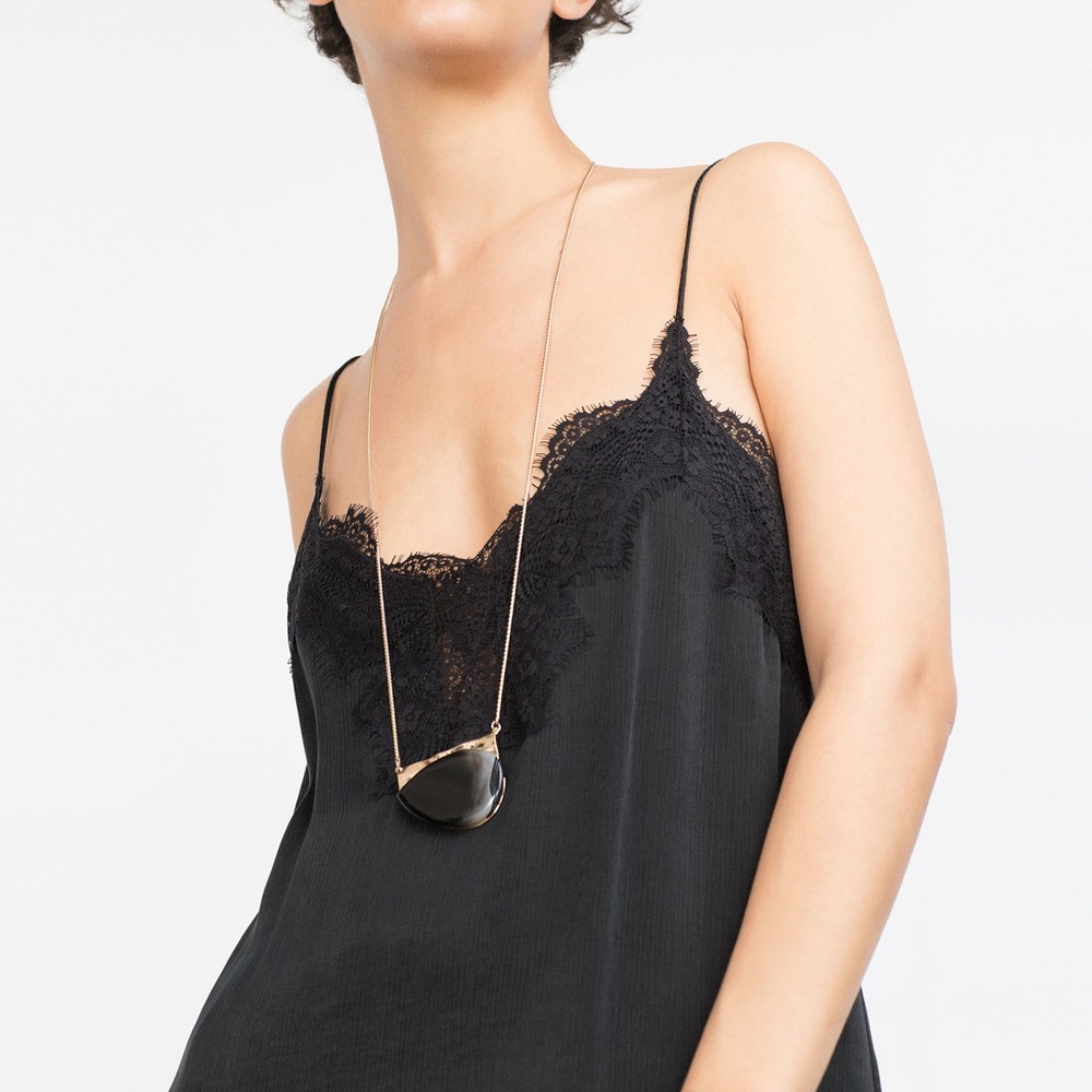 BLACK LACE ZARA CAMISOLE TANK